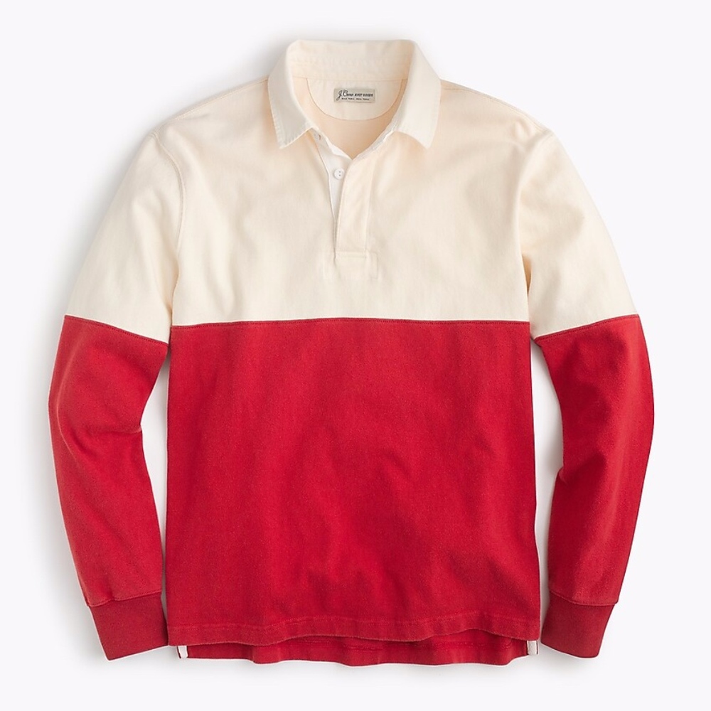 j.crew | unisex 1984 rugby shirt in colorblock